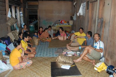 Mathew Ahmat and wife came down from a timber camp to see us for help. His son can't afford to buy a ticket back from Marudi to