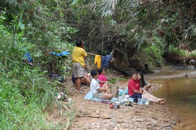 Lunch by the river.