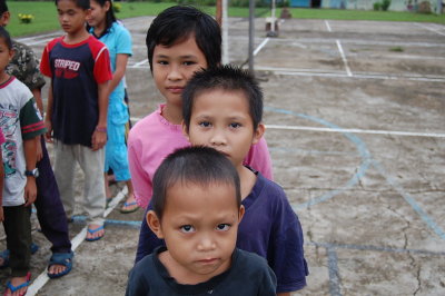 They were lined up according to their longhouses.