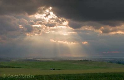 God's Rays from the Approaching Storm