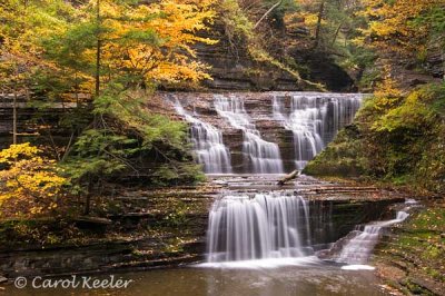 Waterfall in the Buttermilk Falls Gorge