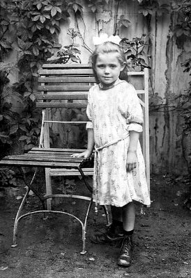 My Mother-in-Law age 7 in Cologne, Germany.  The year was 1919