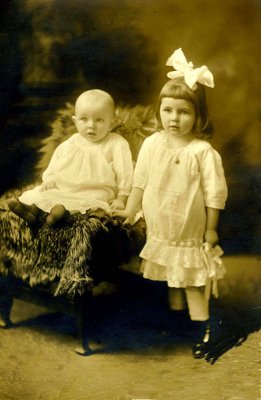 Mom and Uncle Ronnie,  Boston  1916