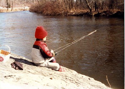 Eric on his first fishing trip
