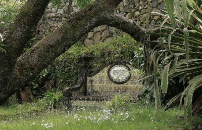 Forgotten tile bench.