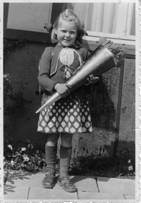 1st day of school.  1953  Cologne, Germany