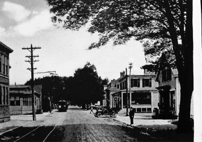 Plainville, Massachusetts town center around 1915
