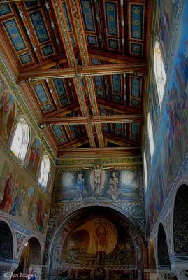 Beit Gamal Monastery ceiling (Beit Shemesh, Israel)