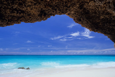 rock shelf and sea