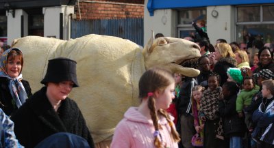 Even the sheep joined in