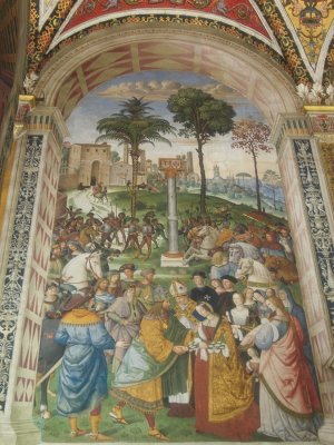 Fresco in the Libreria Piccolomini, Duomo, Sienna