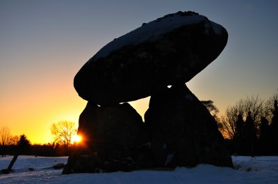 Sunset at Proleek Dolmen