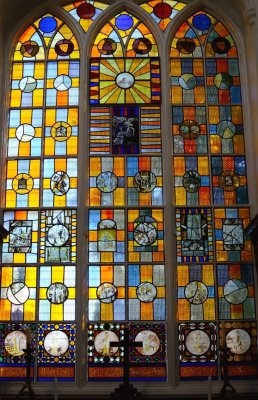 The beautiful stained glass window