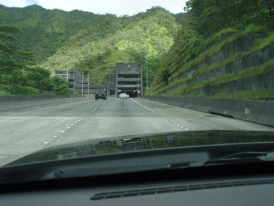 on the H3, driving east towards Kaneohe