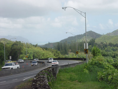 Pali Highway overlook, looking at Kaneohe Bay