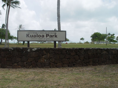 Kualoa Beach Park, windward shore (east side)