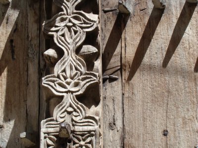 detail, carved door