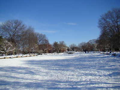Lincoln Park, looking towards the Mary McLeod Bethune Memorial, Sunday afternoon