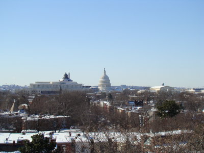 LIbrary of Congress and the Capitol building, from the roof Sunday afternoon