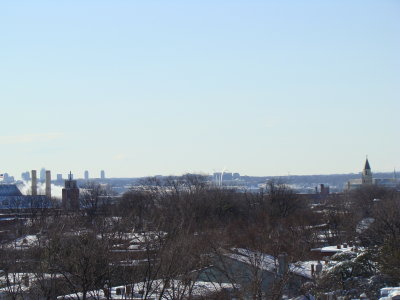 Pentagon and Air Force Memorial in the distance, from the roof deck Sunday afternoon