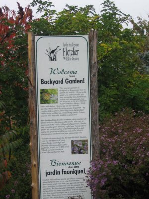 Backyard garden sign