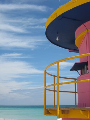 Closeup of Miami Lifeguard Hut
