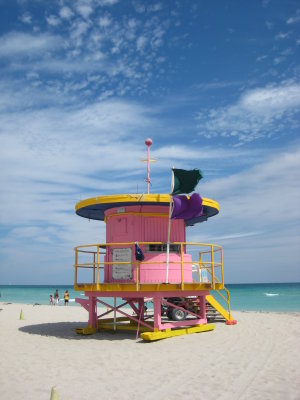 Lifeguard Hut on Miami Beach, Florida