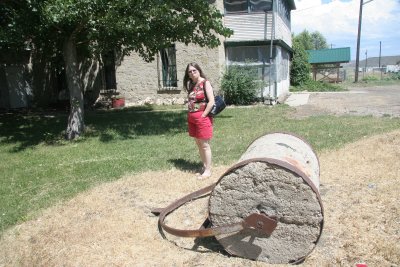 Vickie next to the museum.