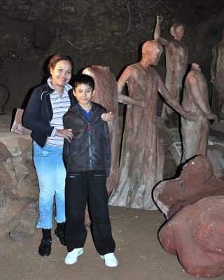 Yuni and Jaya in Clearwell Caves - August 2009