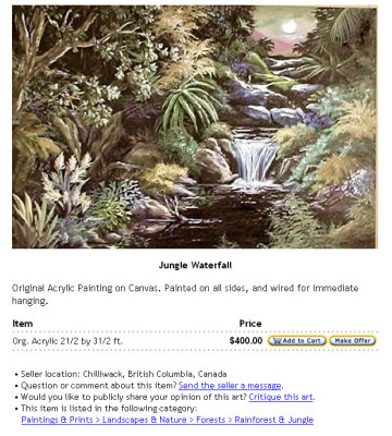 Jungle waterfall forsale