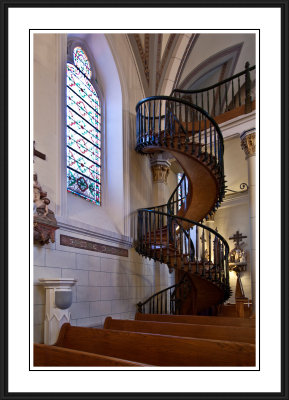 Loretto Chapel interior Miraculous Staircase
