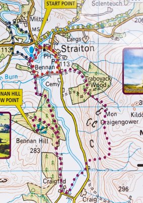 Straiton village at Ayrshire Scotland: The Monument and Bennan Circuit - Oct 08.