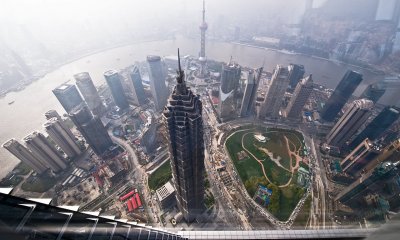 The Jin Mao Tower from above