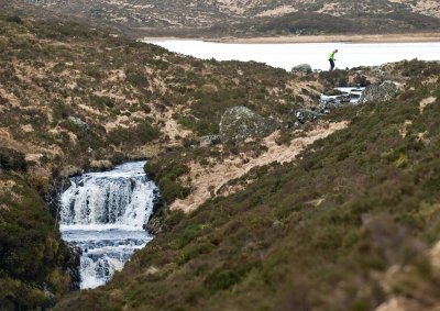 A fell runner passes by