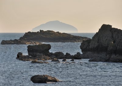 Ailsa Craig emerges from the sea