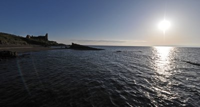 Dunure Castle prior to sunset