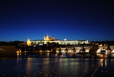 Charles bridge and Prague Castle.