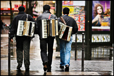 Three accordionists