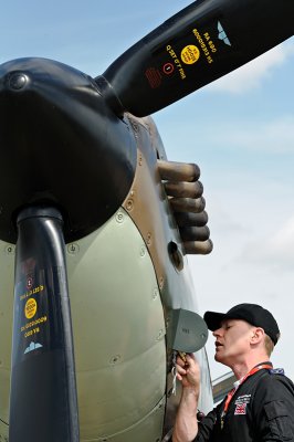 Servicing the BBMF Spitfire