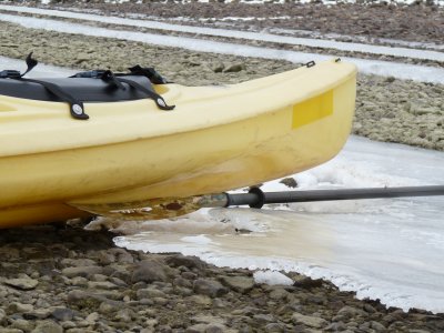 Kayak and ice