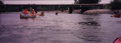 Paddlers below NW 66th bridge circa 1997