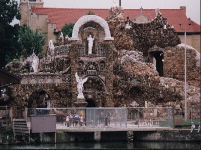 Front view, the Grotto, an amazing shrine and work of craftsmanship