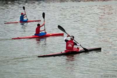 Three kayaks