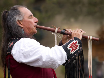 Playing A Haunting Native American Melody-Estes Park, Colorado