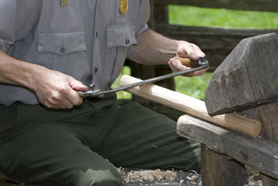 Hand Crafting Furniture At Mabry Mill