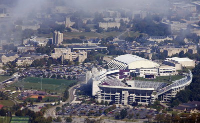Rising Fog Over The Campus and Lane Stadium