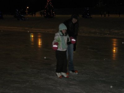 Skating on the oval