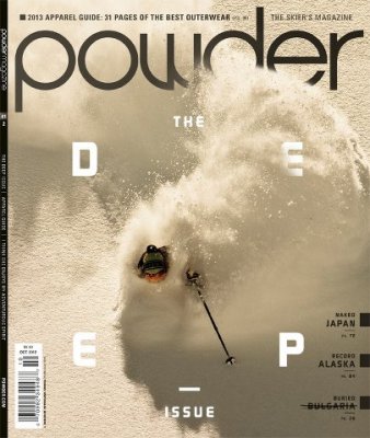 Cover- October 2012 issue of Powder-great job Brent :)