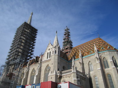 Mattyas Cathedral on Castle Hill in Budapest -- the foundation is shifting...