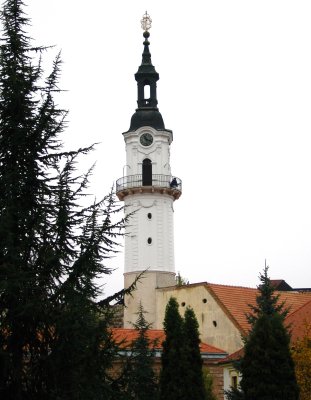 This is the fire tower in the town of Veszpremn. It was first a church tower, then a mosque tower during the Turkish occupation.